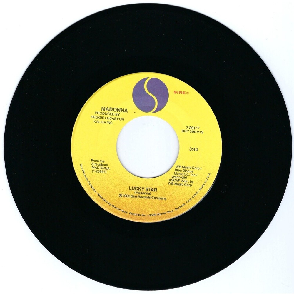 Madonna 45 RPM - Lucky Star / I Know It - Sire M- Synth-Pop '83